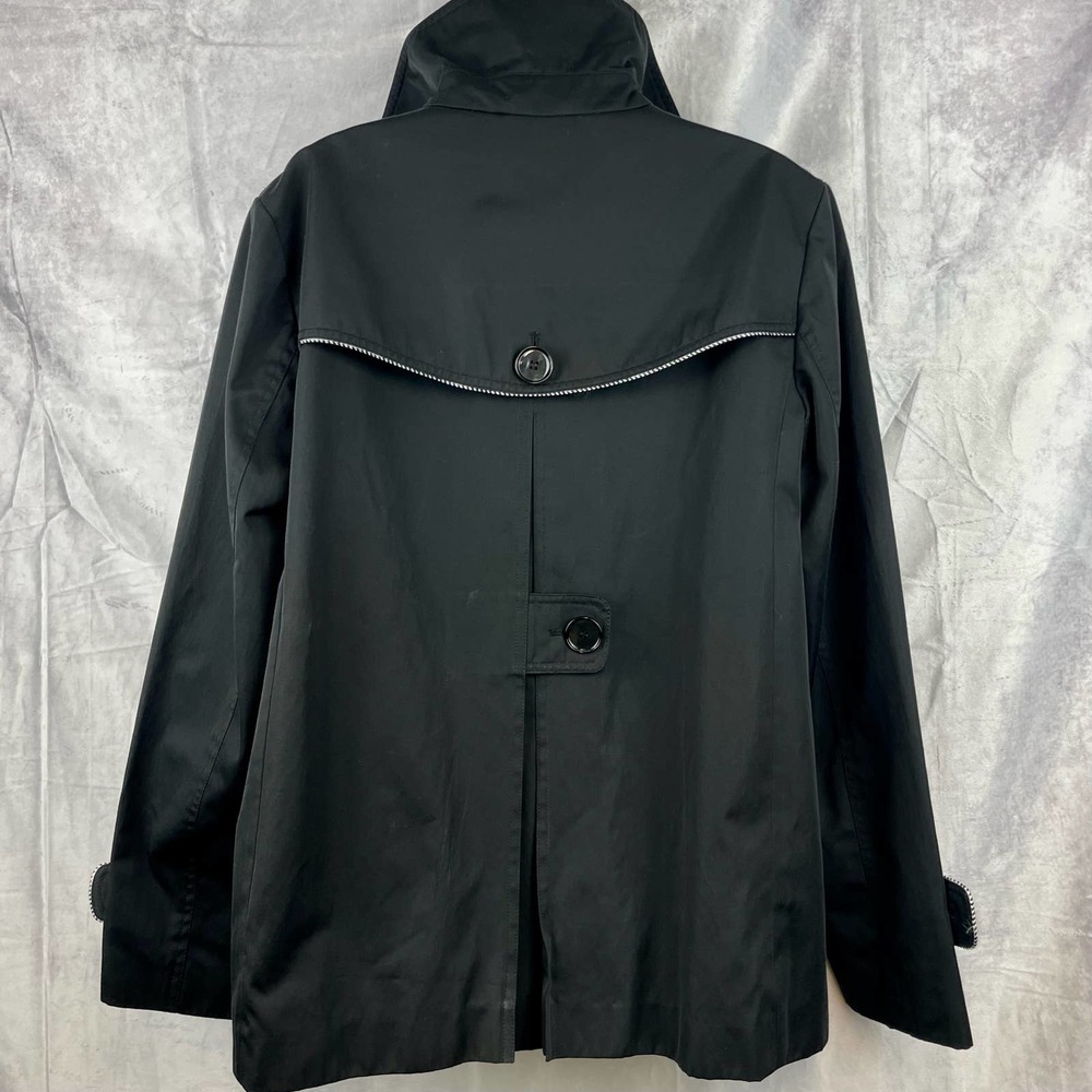 Ellen Tracy Black Button Front Lined Jacket Blazer Size L - Picture 7 of 12